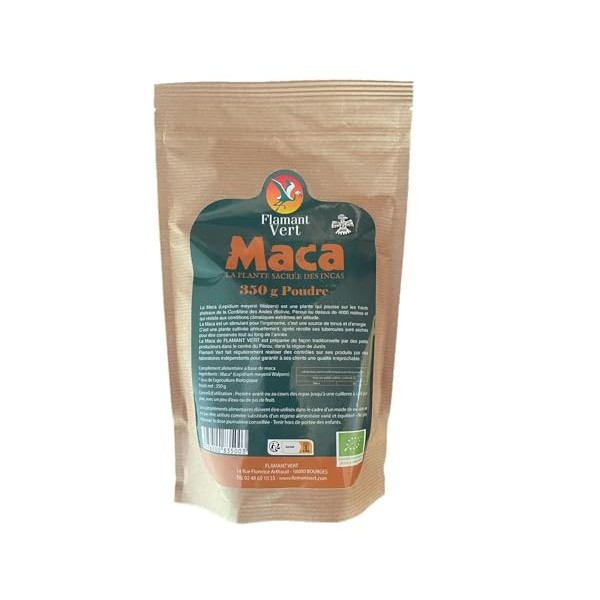 Maca en poudre 350g Flamant Vert BIO