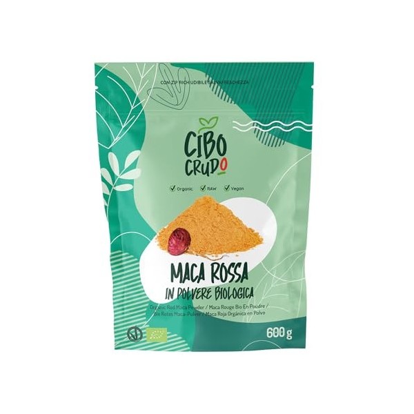 Poudre de Maca Bio - 600g. Maca Noire Bio et Pur du Pérou de Racine de Maca pour Coffee. Maca