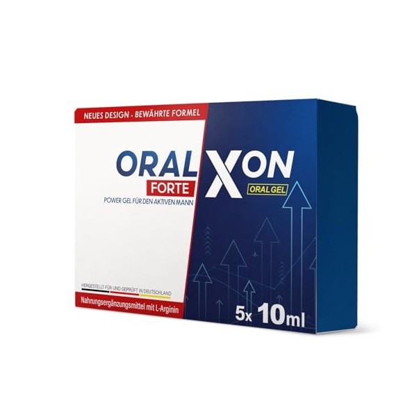 Oralxon Gel pour Homme - Hautement Dosé - Formule Naturelle avec Maca & L-Arginine - Extra Fort pour Homme Effet Instantané -