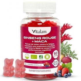 VITALAM Gummies Ginseng Rouge avec de la Maca jaune BIO de Corée | viagra homme naturel, Vitamine b12, Energie, Force, Augmen