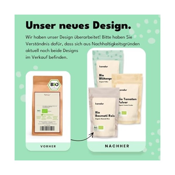 Kamelur Poudre de maca bio 1 kg – du Pérou, brute et finement moulue – Poudre de maca bio de qualité supérieure à base de rac...