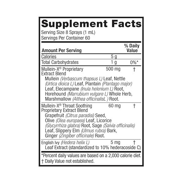 Naturals Answer MulleinX Spray pour la gorge 60 ml
