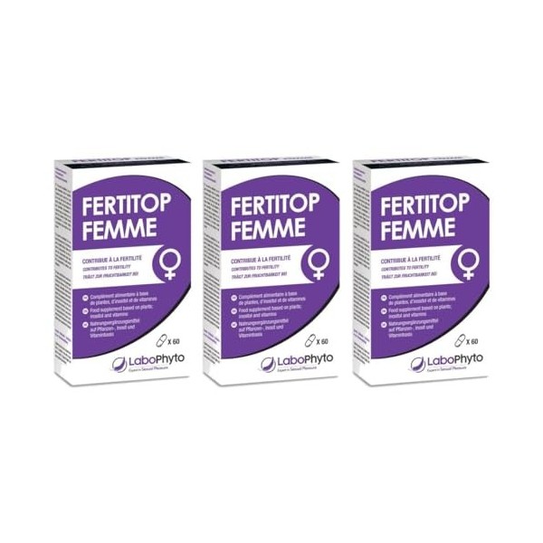 Labophyto Cure fertilité fertitop femme - Lot de 5 x 60 gélules Maca
