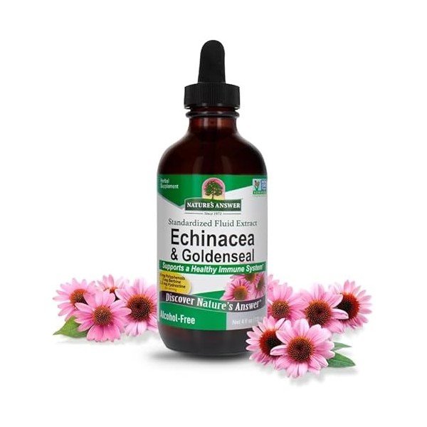 Naturals Answer EcinacceRoot & Golden Seal, sans alcoho, 120 ml