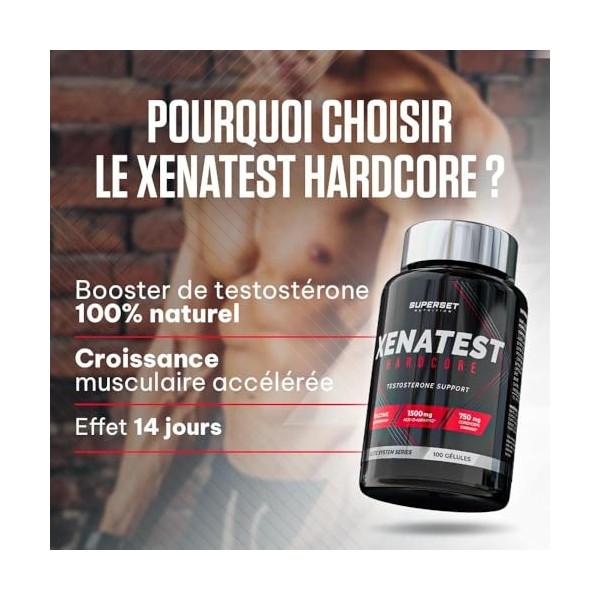 Superset Nutrition | Cure Testosterone - 50 Jours | Boosters de testostérone | 50 jours pour une production maximale de testo