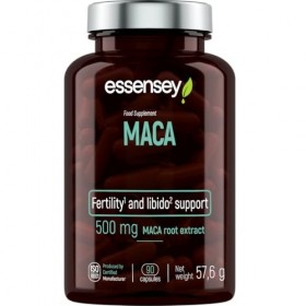 ESSENSEY - 500 mg dextrait de MACA I Plante adaptogène I 90 gélules I Endurance et vitalité I Végétarien & sans additifs I 9