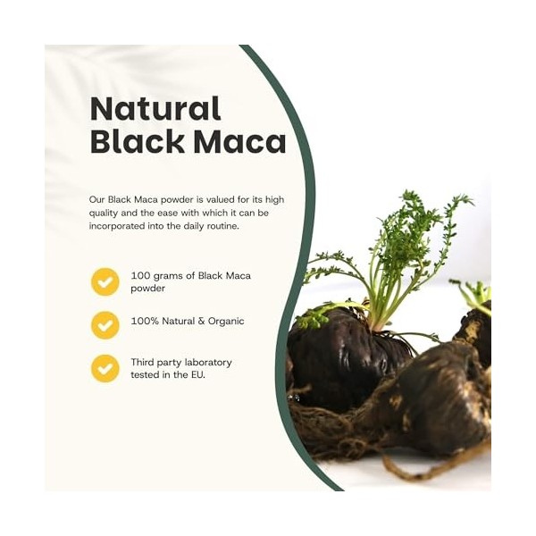 Cupplement – 4 Sachets de Poudre de Maca Noire Bio – 100 g – Avec Mousseur Offert – Sans Capsules ni Comprimés