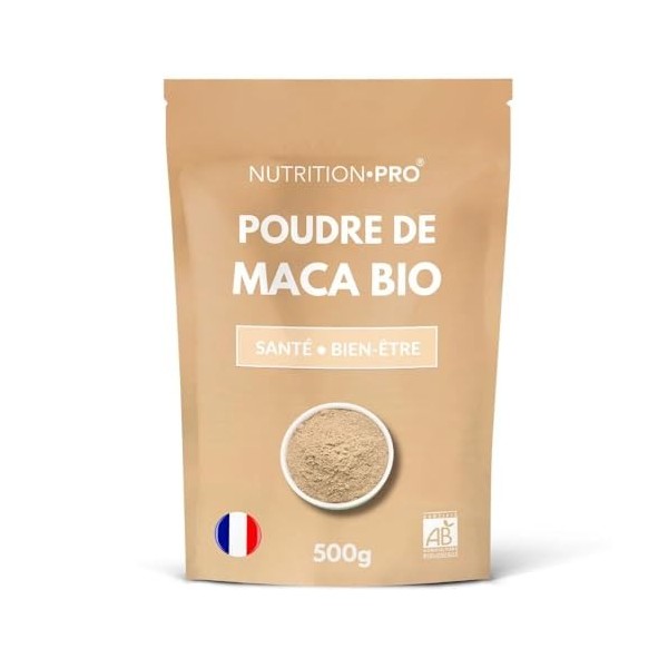 Maca bio en poudre | Libido • Fertilité | Santé • immunité | Bio • Ecocert | Fabriquée en France 500G 