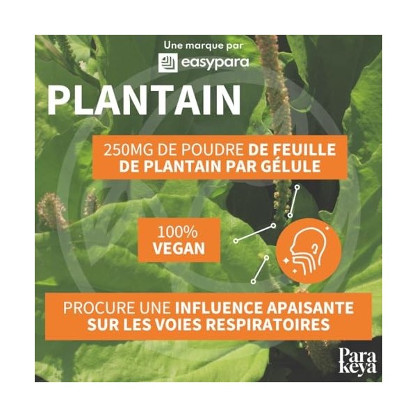 Parakeya - Plantain |Confort ORL et Respiratoire | Complément alimentaire|60 Gélules Millepertuis perforé
