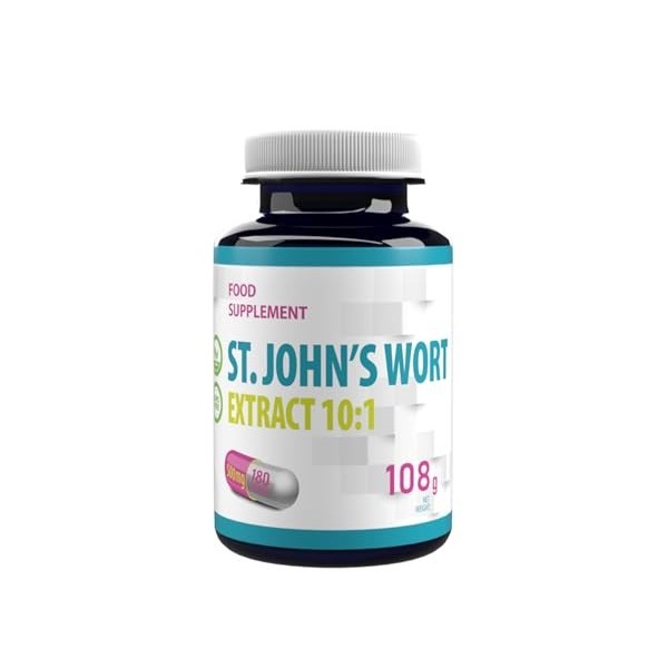 Millepertuis St. Johns Wort équivalent à 5.000 mg 500 mg dextrait 10:1 180 gélules végétaliennes, testées en laboratoir
