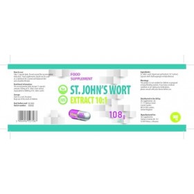 Millepertuis St. Johns Wort équivalent à 5.000 mg 500 mg dextrait 10:1 180 gélules végétaliennes, testées en laboratoir