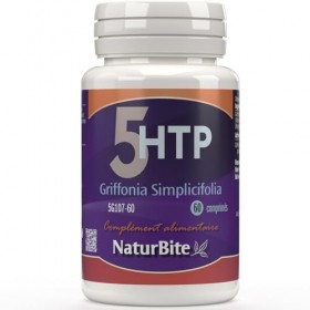 Griffonia Simplicifolia 5-Htp Naturbite 60 Comprimés. Favorise la relaxation et réduit le stress, ce qui améliore lhumeur. Mi...