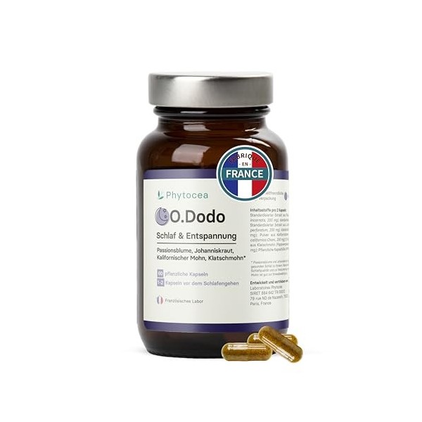 Phytocea - Sommeil Profond & Relaxation Nocturne | Complément Naturel à la Mélatonine, Passiflore & Vitamines | Anti-Stress |