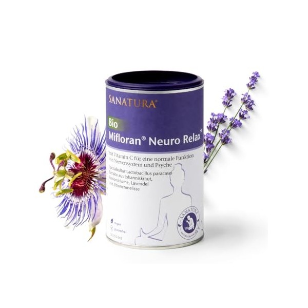 Sanatura Bio Mifloran Neuro Relax – Équilibre intestinal cérébral, psyché et nerfs – entre autres avec lactobacillus paracase