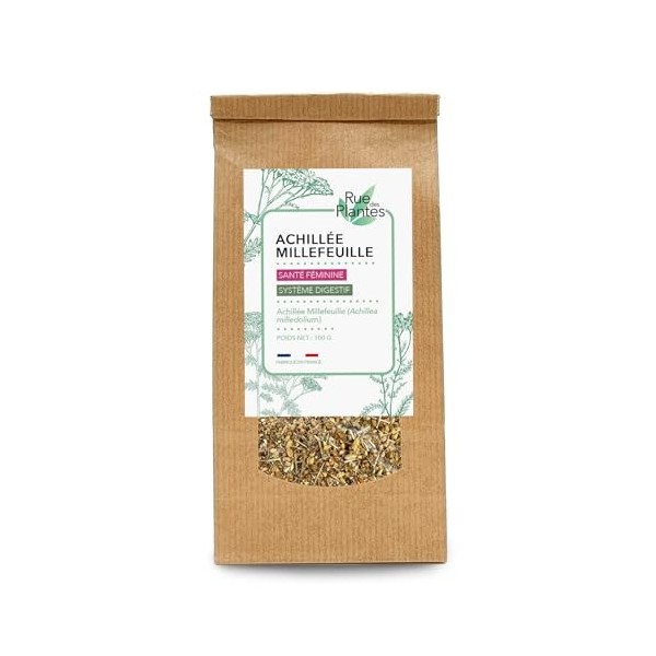 Achillée Millefeuille Tisane 100g - Propriétés Anti-Inflammatoires, Digestives et Cicatrisantes - Favorise la Digestion, Rédu