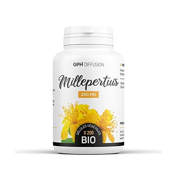 Millepertuis Bio - 250 mg - 200 gélules végétales