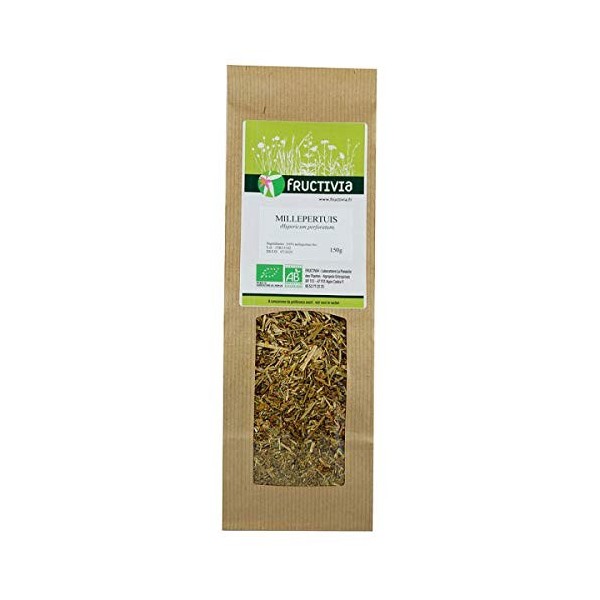 Tisane de Millepertuis Bio - 150 g | Format Vrac | Vegan | Fabriqué en France Millepertuis perforé