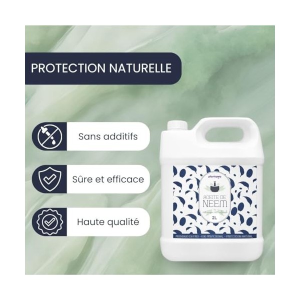 PLANTAWA Huile de Neem 2L | Ingrédient Végétal Polyvalent | Pressée à Froid | Sans Parfum ni Additifs | À Diluer pour Formula