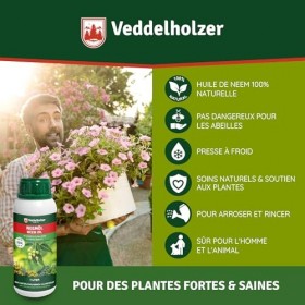 Veddelholzer 1000 ml dhuile de neem de qualité supérieure pressée à froid 100% naturelle, kit complet avec émulsifiant natur ...