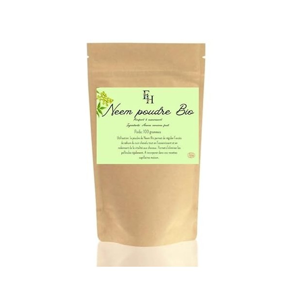 France Herboristerie NEEM Poudre ayurvédique Bio - Sachet de 100 grammes
