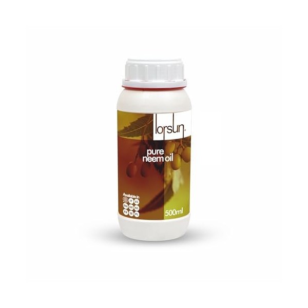 Lorsun Huile de neem pure, 100% pressée à froid - 500 ml Neem
