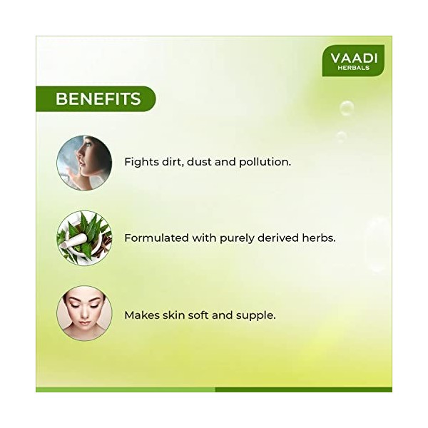 Vaadi Herbals Super Value Pack Of 6 Séduisante Neem Tulsi & Savon Avec vitamine E et lhuile de théier 6x75g 