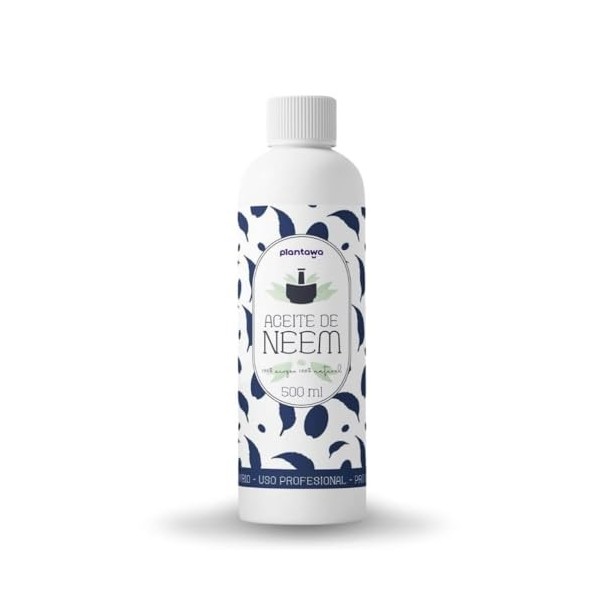 PLANTAWA Huile de Neem 500ml | Ingrédient Naturel à Diluer | Pressée à Froid | Usage Polyvalent | Sans Additifs ni Parfum | P...
