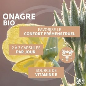 Parakeya - Huile d’Onagre Bio 500 mg - 180 gélules - Confort féminin & équilibre au quotidien - Complément alimentaire Onagre