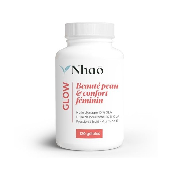 Huile d’Onagre & Huile de Bourrache – 120 Capsules – Première Pression à Froid – Riche en GLA Oméga-6 – Avec Vitamine E