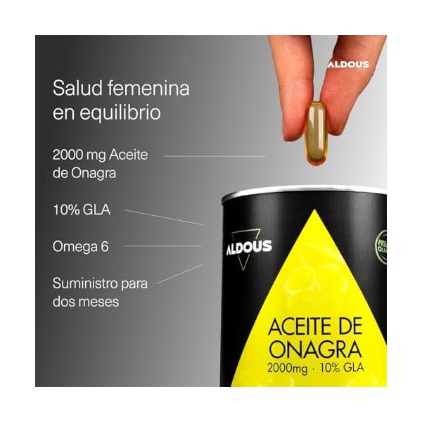 Huile donagre Perles 2000 mg avec 10% de GLA 200 mg - 200 gélules molles - Symptômes menstruels Régulateur hormonal féminin 