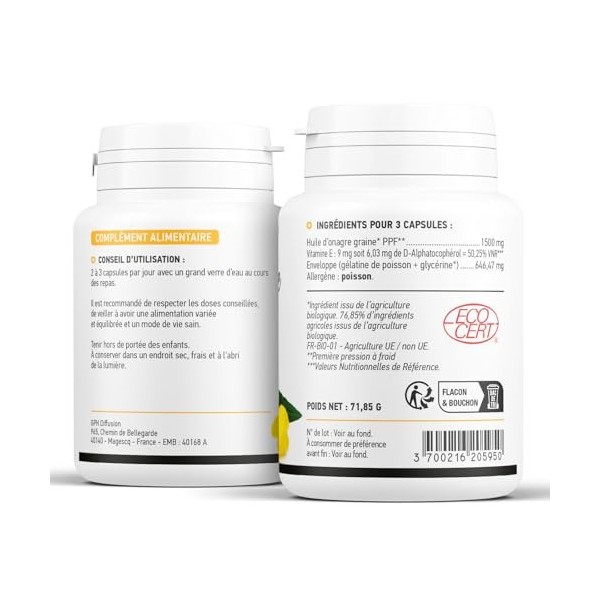 Onagre Bio - 503 mg - 100 capsules marines