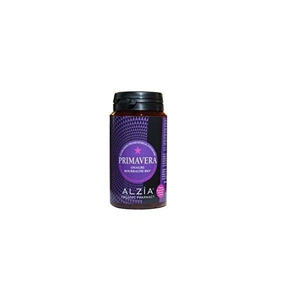ALZIA - Primavera - BOURRACHE-ONAGRE BIOLOGIQUES- 90 Capsules Biologiques - Sans Conservateurs - Sans OGM - Sans Additifs Art