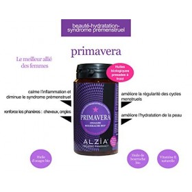 ALZIA - Primavera - BOURRACHE-ONAGRE BIOLOGIQUES- 90 Capsules Biologiques - Sans Conservateurs - Sans OGM - Sans Additifs Art