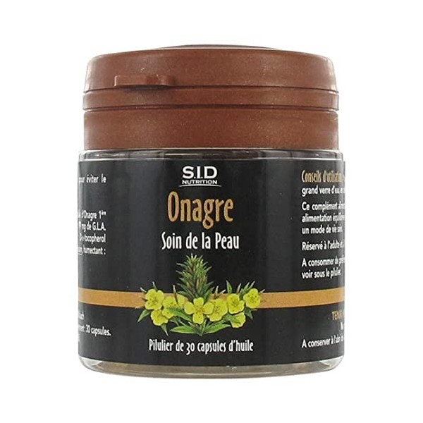 S.I.D Nutrition Soin de la Peau Onagre 30 Capsules Onagre
