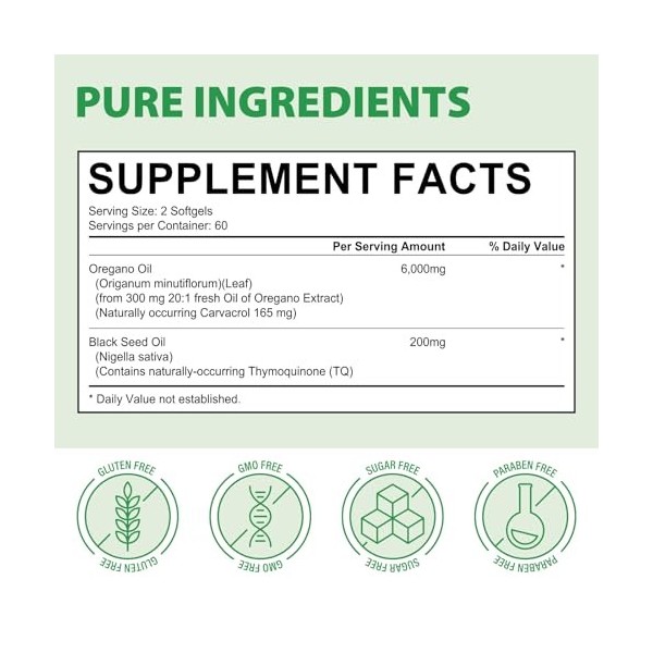 Oil of Oregano with Black Seed Oil Orégan