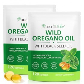 Oil of Oregano with Black Seed Oil，2 in 1 Formulated with Black Seed Oil 240 