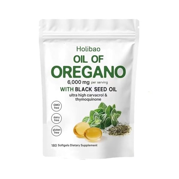 Oil of Oregano Softgels,Huile de graines dorigan,huile dorigan 6000 mg dhuile de graines noires, Oregano Oil Capsules dor