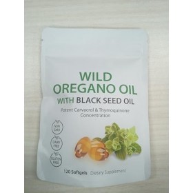 Huile dorigan 120 gélules, Gélules dhuile dorigan, 2 en 1 6000 mg avec huiles de graines noires 200 mg et 165 mg de carvac