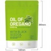 Huile dOrigan et Huile de Nigelle, Riche en Carvacrol, Sans OGM, Huile Extrait dorigan équilibrée avec Huile de Graines Noi