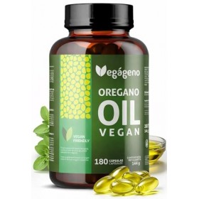 VEGAGENO - Huile Essentielle Origan | 180 Gélules Végétales, Complément Alimentaire à Lhuile Dolive Extra Vierge et à Lhui