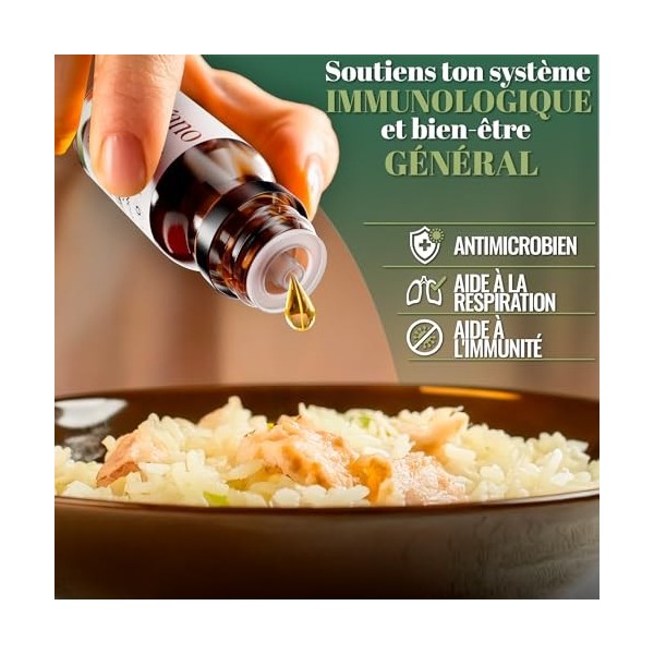 LAIOL Huile d’Origan – 100% Pure et Naturelle avec Carvacrol – Huile Essentielle d’Origan Liquide et Bio – Usage Alimentaire ...