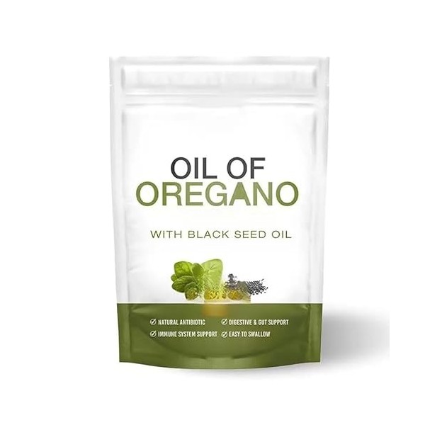 À base dorigan et de graines noires, sans OGM, sans gluten, soutient les antioxydants et le système immunitaire | huile dor