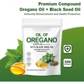 Resilia Oil of Oregano Softgels,Huile de graines dorigan Re-silia 2025,huile dorigan Re-silia avec 6000 mg dhuile de grain