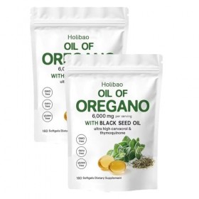 Huile de gélules dorigan, 2 en 1, 6000 mg dhuile dorigan avec huiles de graines noires, capsules de supplément dorigan, f