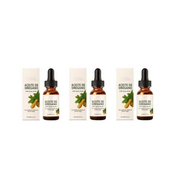 Huile liquide Deorigano | Avec de lhuile de graines de cumin noir 2 Fl Oz | Sans OGM, sans gluten | Vitalité quotidienne e Or...