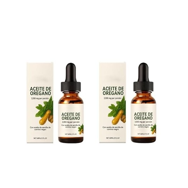 Huile liquide Deorigano | Avec de lhuile de graines de cumin noir 2 Fl Oz | Sans OGM, sans gluten | Vitalité quotidienne e Or...