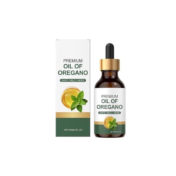 Huile dorigan - Favorise léquilibre et la vitalité, pour hommes et femmes, 60 ml,1pcs Orégan