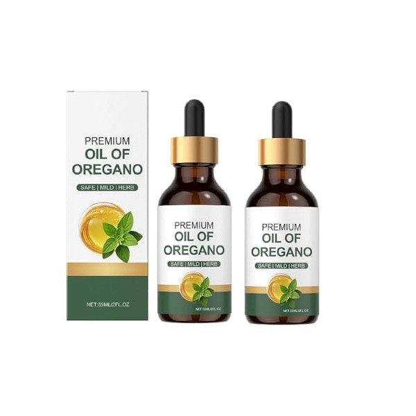 Huile dorigan - Favorise léquilibre et la vitalité, pour hommes et femmes, 60 ml,1pcs Orégan