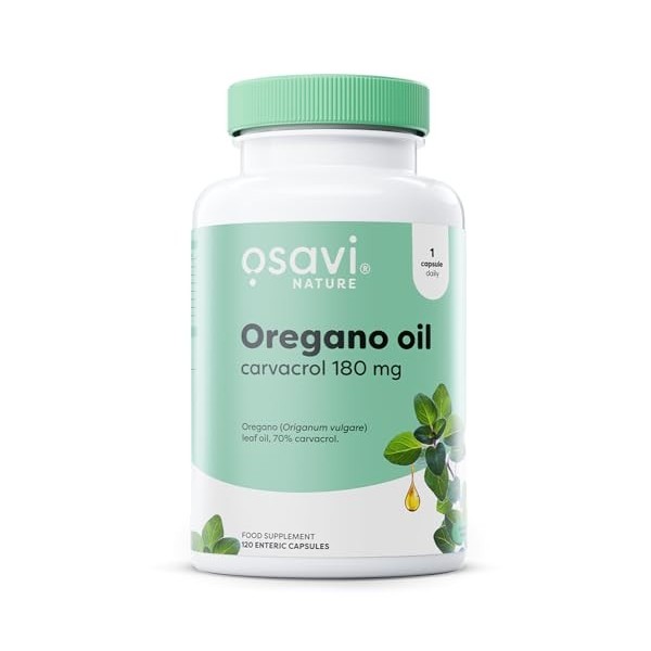 Osavi Oregano Oil Carvacrol, 180mg - 120 enteric caps