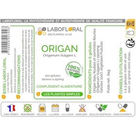 Origan Labofloral 300 gélules dosées à 250 mg - Complément alimentaire - digestion, respiration - Fabriqué en France